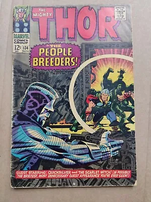 Buy Thor 134 Marvel 1966 GD/VG 1st Appearance High Evolutionary Stan Lee Jack Kirby • 44.03£