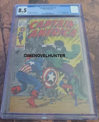 Buy Captain America #110 Cgc 8.5 1st Apperance Madam Hydra Hulk Jim Steranko Cover • 296.48£