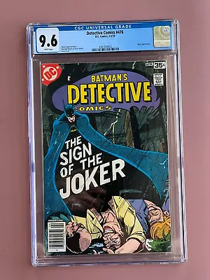 Buy Detective Comics #476 CGC 9.6 - White Pages - Joker/Batman Cover 1978 • 184.72£