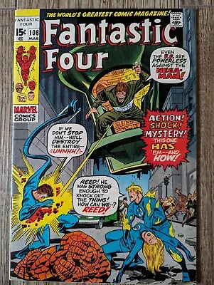 Buy Fantastic Four #108 VFN/NM (9.0) ( 1971) Last Jack Kirby Negaman • 15£