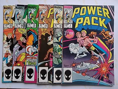 Buy Marvel Comics Power Pack #1 #10 #14 #15 #18 #19 - HIGH GRADE - 6 ISSUES 1984 • 15.99£