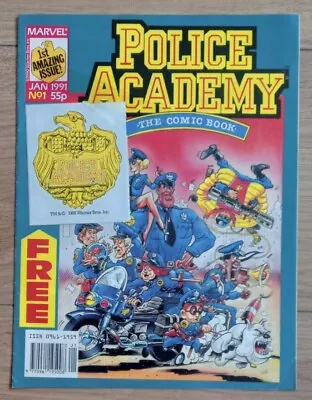 Buy Police Academy The Comic Book #1 With Free Gift Sticker January 1991 Marvel Uk  • 19£