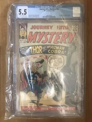 Buy JOURNEY INTO MYSTERY #98 NOV 1963 CGC MIGHTY THOR 1st APPEARANCE THE COBRA! • 290£