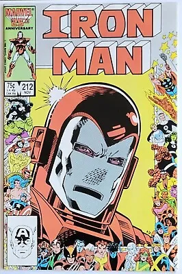 Buy Iron Man #212 (1986) Key Comic Marvel 25th Anniversary Border, Iron Monger • 12.39£