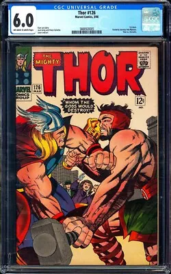 Buy Thor #126 CGC 6.0 (1966) 1st Issue! Thor Vs. Hercules! Stan Lee! KEY! L@@K! • 236.50£