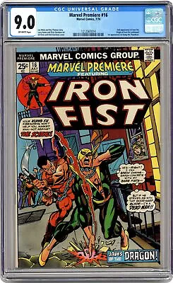 Buy Marvel Premiere #16 CGC 9.0 1974 1212567014 2nd App. And Origin Of Iron Fist • 120.64£