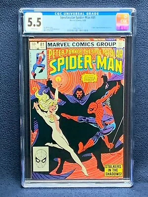 Buy Spectacular Spider-Man #81 Vol 1 Comic Book - CGC 5.5 - Cloak And Dagger • 39.53£