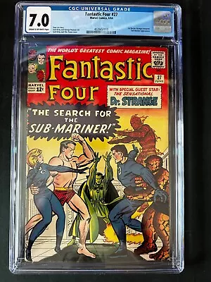 Buy Fantastic Four #27 CGC 7.0 1st Doctor Strange Crossover Jack Kirby Stan Lee • 324.37£