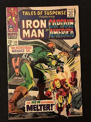Buy Tales Of Suspense 89 4.5 5.0 Marvel 1967 Iron Man Captain America Melter Bd • 18.18£