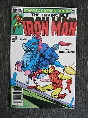 Buy Iron Man #163 FN/VF 1st Cameo Appearance Obadiah Stane 1983 Bronze Age Newsstand • 6.40£