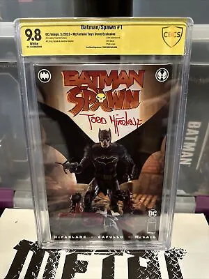 Buy Batman Spawn #1 CBCS 9.8 Signed Todd McFarlane Toys Exclusive Online Variant DC • 364.91£