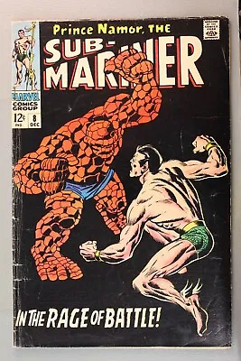 Buy Prince Namor, THE SUB-MARINER #8  IN THE RAGE OF BATTLE!  John Buscema Cover • 39.18£
