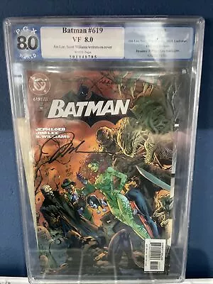 Buy Batman 619 2003 Hush Villain Cover Signed Jim Lee Williams COA 71/299 PGX Graded • 149.99£