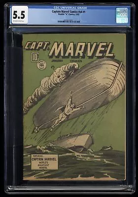 Buy Captain Marvel Comics (1942) V4 #1 CGC FN- 5.5 Off White To White Double A • 346.94£