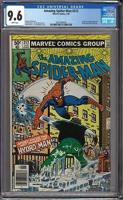 Buy Amazing Spider-Man #212 CGC 9.6 (W) Newstand 1st Appearance Of Hydro Man  • 150.08£