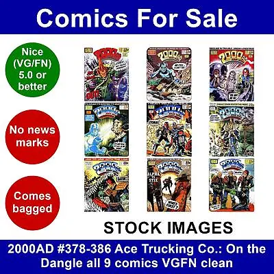 Buy 2000AD #378-386 Ace Trucking Co.: On The Dangle All 9 Comics VGFN Clean • 19.99£
