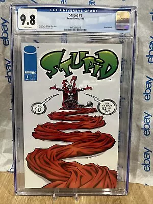 Buy Stupid 1 Cgc 9.8 Image 1993 Spawn Parody Huge Cape Cover But No Wind Funny Movie • 159.90£