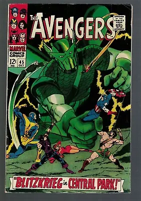 Buy Marvel Comics Avengers 45 1967 VGF 5.0 Blitzkrieg Central Park  White Pages  So • 44.99£