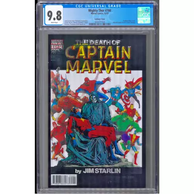 Buy Mighty Thor #700 CGC 9.8 Graded Comic, Lenticular Cover Swipe Of Captain Marvel • 39.57£