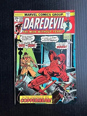 Buy DAREDEVIL #124 August 1975 KEY ISSUE First Appearance Of Copperhead • 43.48£