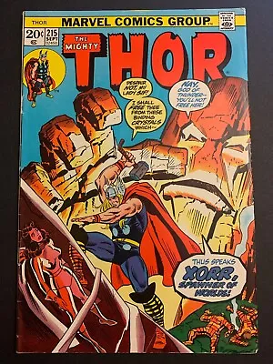 Buy Thor 215 VG- --  The God In The Jewel  Buscema Marvel 1973 • 5.54£