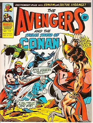 Buy Marvel UK, Avengers, Savage Sword Of Conan, #115, 1975, Dr Strange,Scarlet Witch • 2.30£