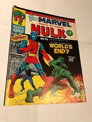Buy Mighty World Of Marvel No. 70 Marvel Comics Group UK Magazine Feb 1974 HULK • 3.99£