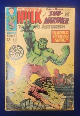 Buy TALES TO ASTONISH Sub Mariner Hulk 95 GD Ships Bagged And Boarded  • 11.91£