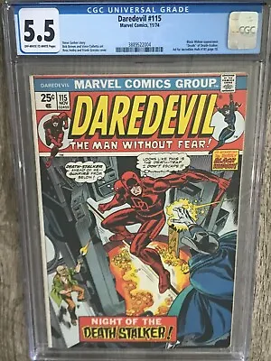 Buy Daredevil 115 Black Widow App. Death Of Stalker Hulk 181 Ad CGC 5.5 1974 Marvel • 47.27£