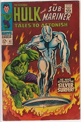 Buy Tales To Astonish #93, Marvel Comics 1967 VG/FN 5.0 Silver Surfer Crossover • 118.74£