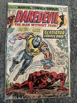 Buy Daredevil #113  1st Cameo App Death-Stalker Gladiator Cvr MVS Marvel 1974 • 19.79£