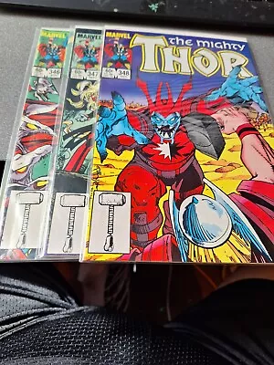Buy Marvel Comics Mighty Thor Issues 346, 347, 348 VF/NM KEY First Algrim  /4-164 • 10.37£