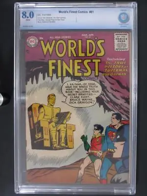 Buy World's Finest Comics #81 - CBCS 8.0 VF - DC 1956 - Superman/Batman - HIGHEST!!! • 552.42£