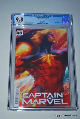 Buy Captain Marvel 34 CGC 9.8 NM/M 🔥 Stanley Artgerm Lau Variant 🔥 Marvel 2022 • 39.83£