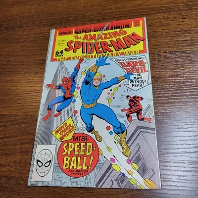 Buy Amazing Spiderman Annual #22. First Appearance Speedball & 1st Bagley Marvel Art • 9.59£