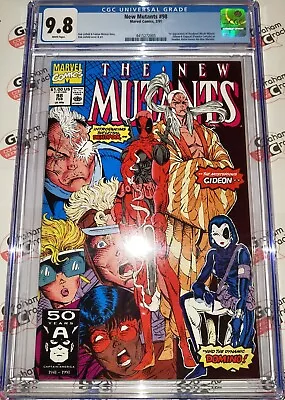 Buy New Mutants #98 (1983) CGC 9.8 1st App. Of Deadpool! Liefeld! KEY! • 1,519.09£