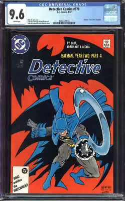 Buy Detective Comics #578 Cgc 9.6 White Pages // Todd Mcfarlane Cover Art 1987 • 55.19£