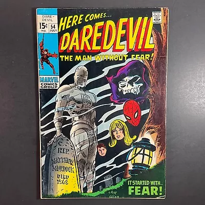 Buy Daredevil 54 KEY Silver Age Marvel 1969 Comic Roy Thomas Gene Colan Spider-Man • 15.77£