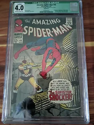 Buy Amazing Spiderman 46 Cgc 4.0 Green Qualified 🔥 Key Shocker 1st Appearance VG • 134.35£