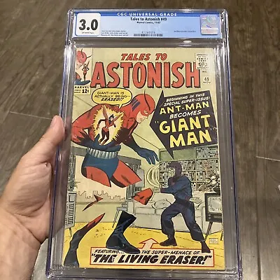 Buy Tales To Astonish #49 CGC 3.0 Ant-Man Becomes Giant-Man Kirby 1963 Marvel Key! • 179.89£
