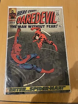 Buy Daredevil #16 (1966) 1st Romita Sr Art On Spider-Man; VG+ • 128£
