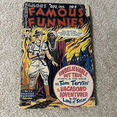 Buy FAMOUS FUNNIES #202, 1 Page Frank Frazetta, Tom Terriss Vagabond, 1952 POOR COND • 77.67£