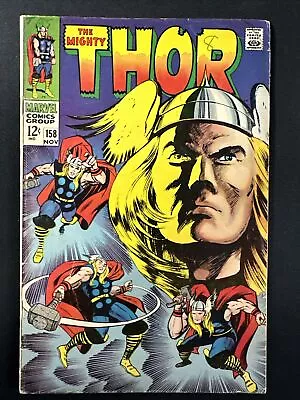 Buy The Mighty Thor #158 Vintage Marvel Comics Silver Age 1st Print 1968 VG *A2 • 15.98£