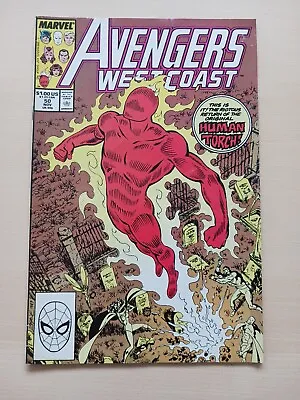 Buy Marvel: Avengers Westcoast #50 - Return Of The Human Torch! • 3.85£