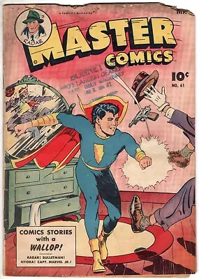 Buy MASTER COMICS #61 May 1945 Fawcett Golden Age NYOKA Captain Marvel Jr. RADAR ++ • 24.09£