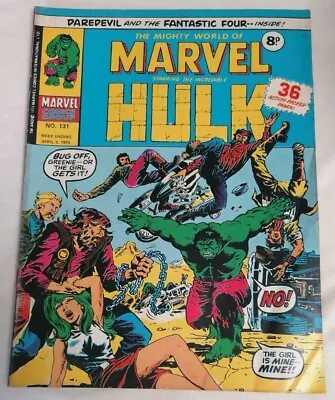 Buy COMIC - Mighty World Of Marvel The Incredible Hulk #131 April 5 1975 Bronze Age • 3£