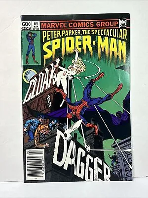 Buy The Spectacular Spider-Man #64 1982 Marvel Newsstand - 1st Cloak & Dagger NM 9.4 • 118.27£