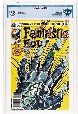 Buy 🔥Fantastic Four #258 CBCS 9.8 Canadian Price Variant (1961 1st Series) 1983 Cgc • 196.07£