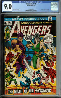 Buy Avengers #114 Cgc 9.0 White Pages // 1st Appearance Of Mantis Marvel Comics 1973 • 111.93£