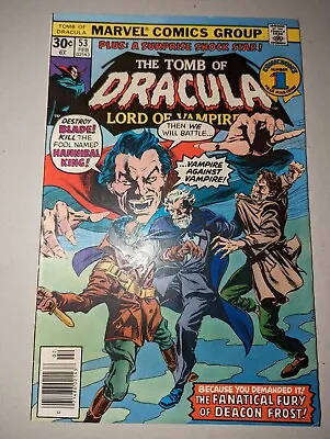 Buy The Tomb Of Dracula #53 Blade MARVEL Comic Book 1977 • 2.20£